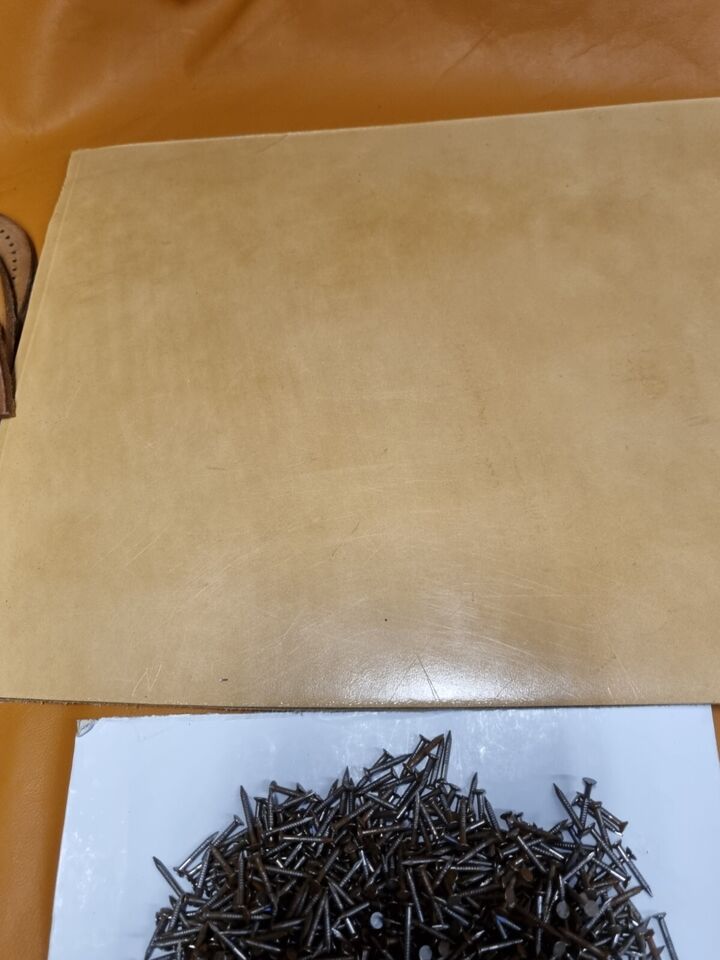 Shoe Repair Leather Heel Kit Leather Rectangle 12x9" Piece 200g Nails