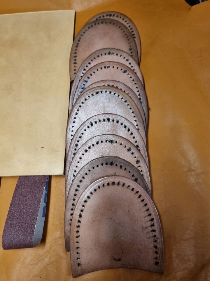 Shoe Repair Leather Heel Kit Leather Rectangle 12x9" Piece 200g Nails