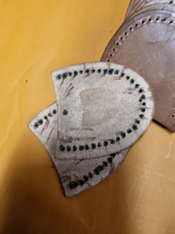 Shoe Repair Leather Heel Kit Leather Rectangle 12x9" Piece 200g Nails