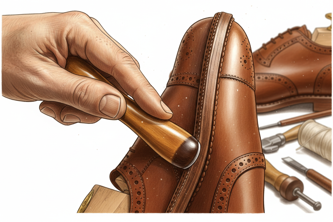 How to Burnish & Sleek Leather Welts, Heels and Soles