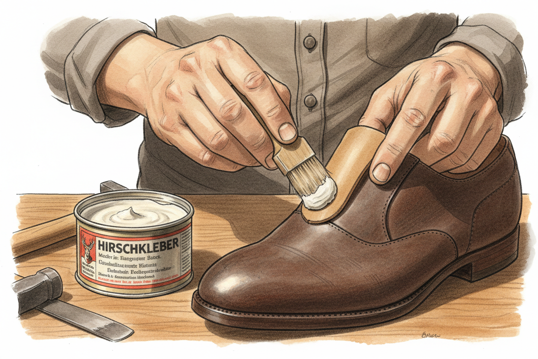 How to Use Hirschkleber Paste Glue for Leather Toe Puffs and Back Counters