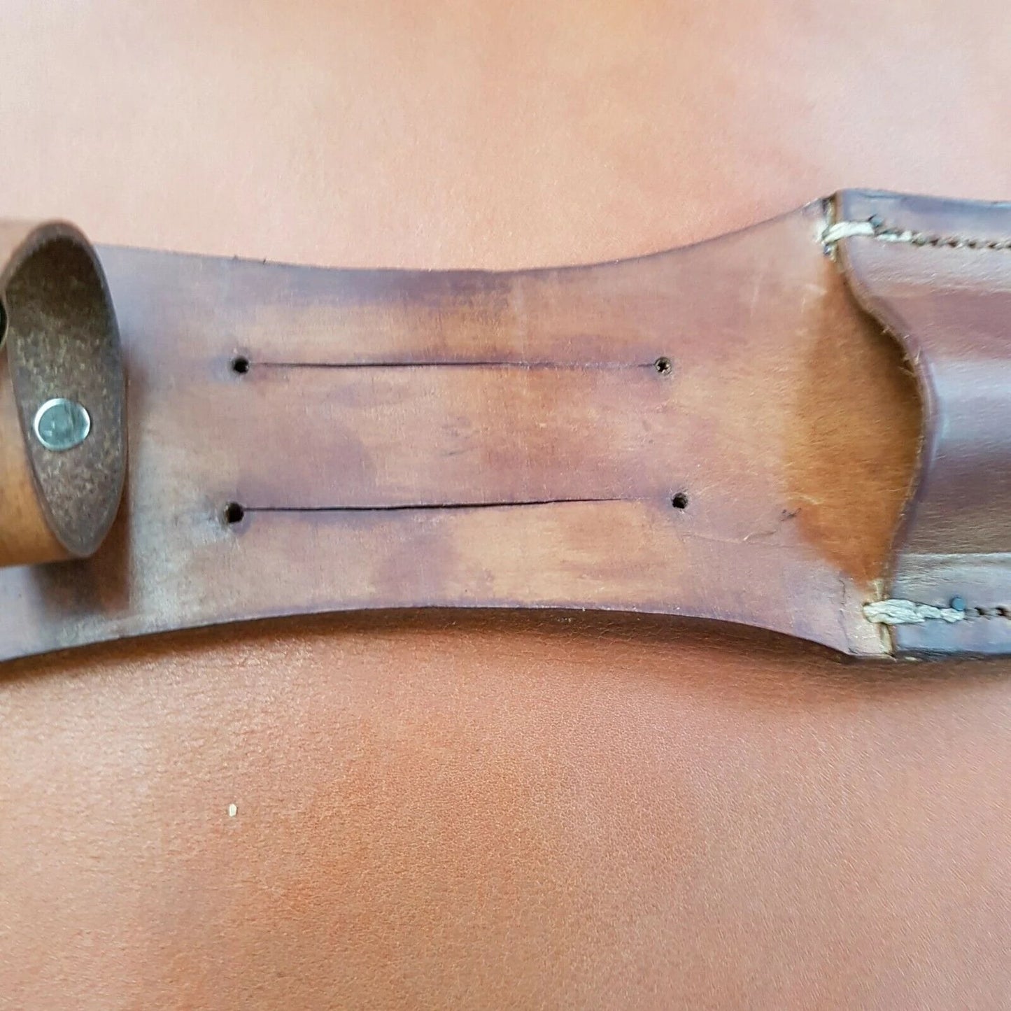 Handmade BAREBONES HORI-HORI Moulded Leather Knife Sheath