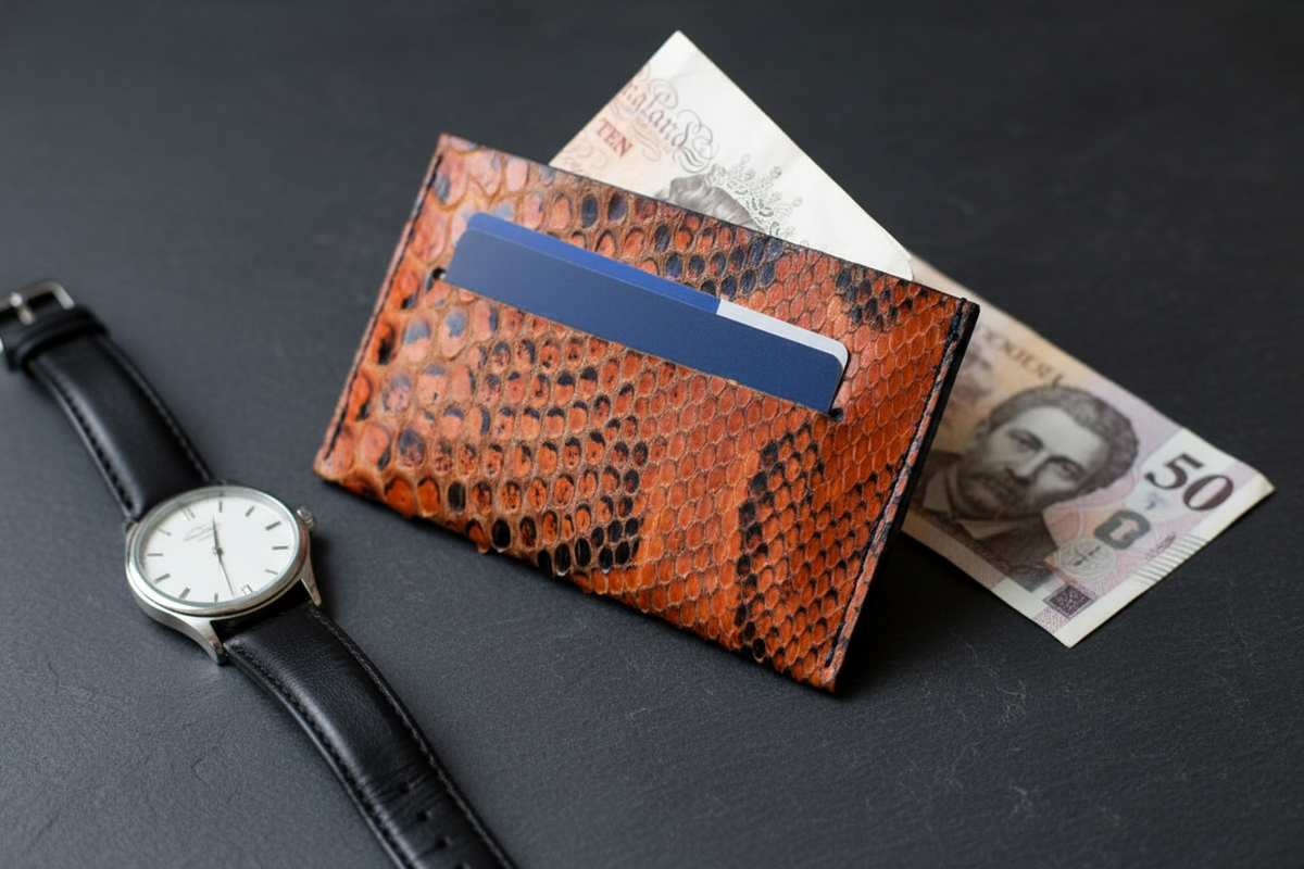 Anaconda Snakeskin Wallet — Lifestyle