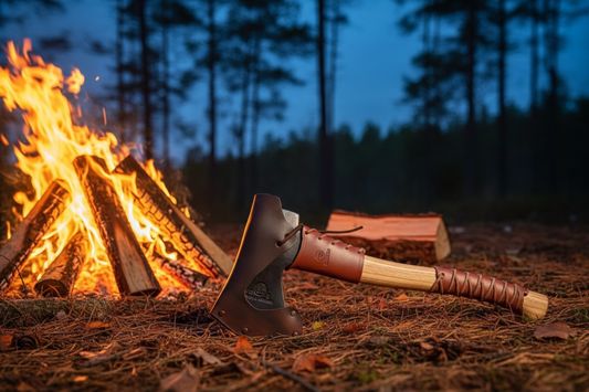 Brown Axe Head Guard — Campfire Scene