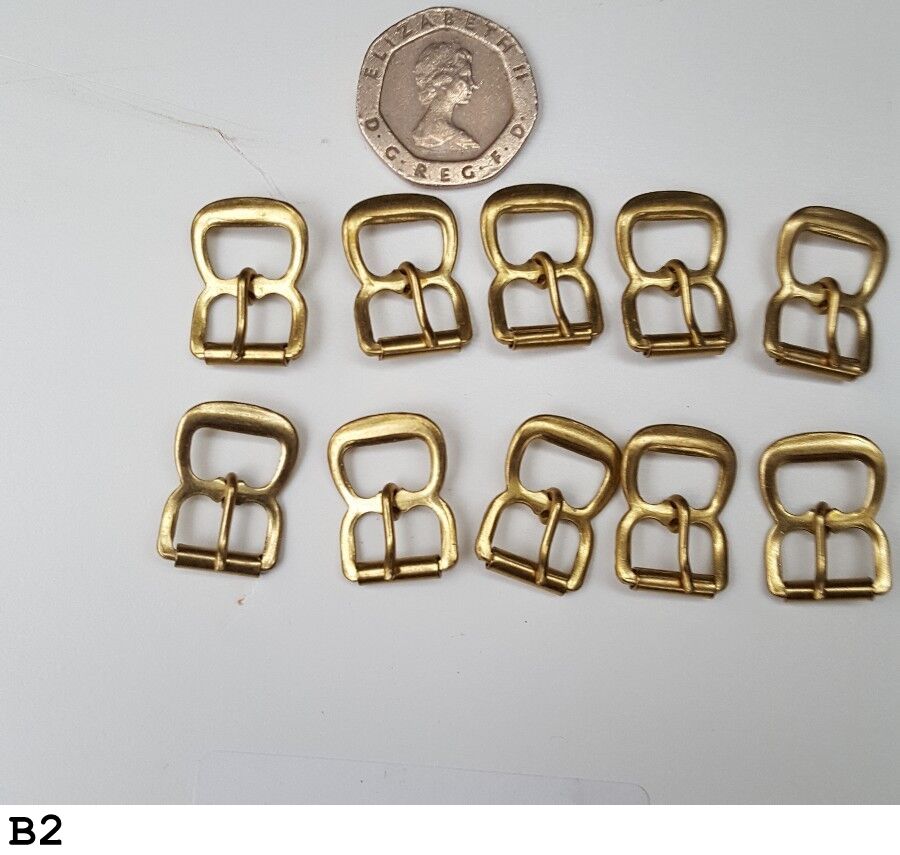 Gold finish metal double bar buckles