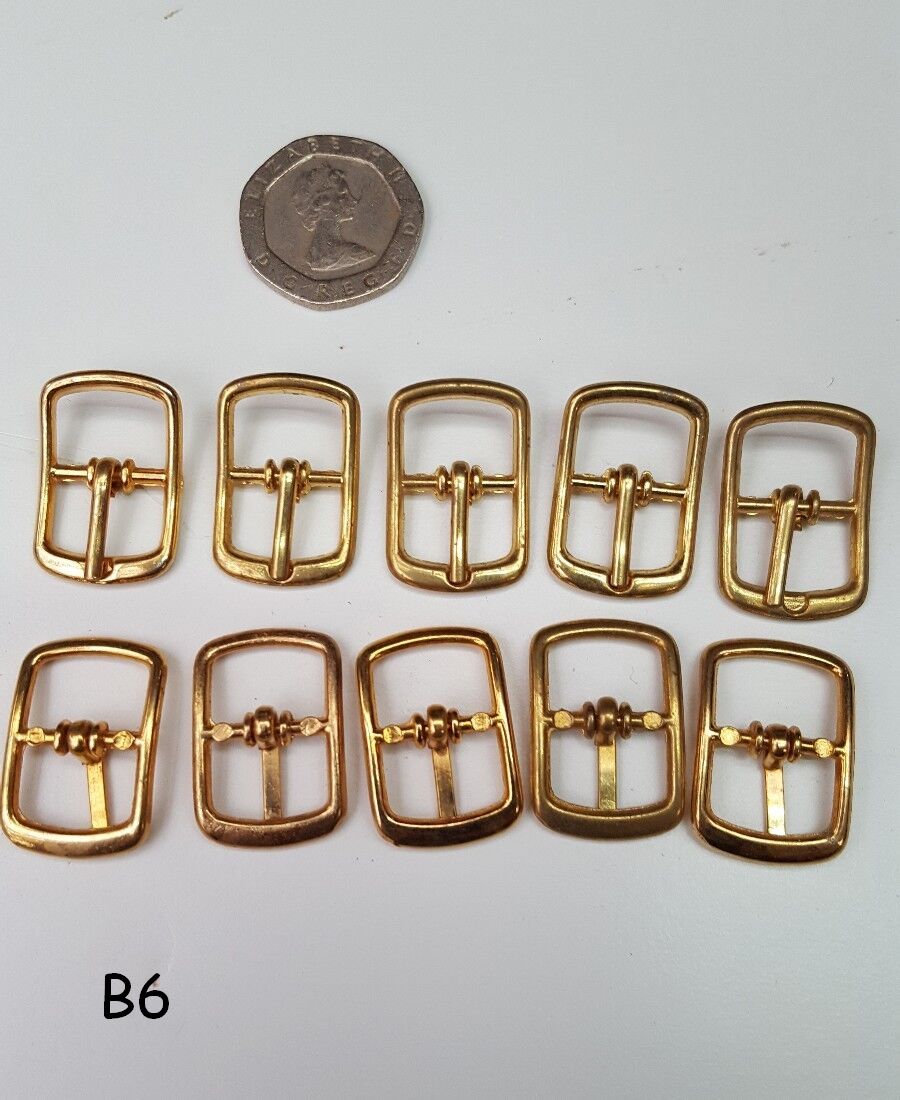 Gold finish metal double bar buckles