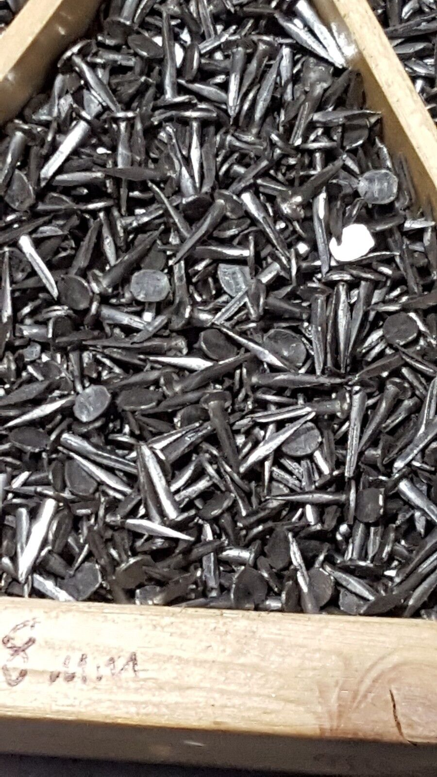 close view of sharp cut tingles showing 8mm ut hand tacks