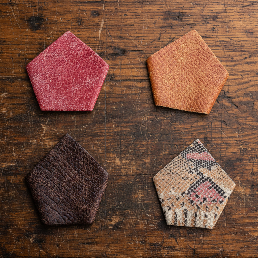 Cobra Snakeskin Print Leather Pocket Squares — Rustic Workbench