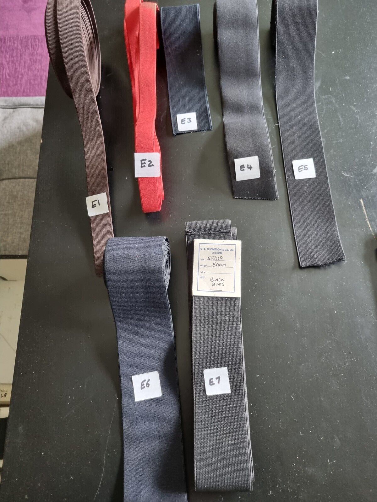 Shoe making elastic webbing