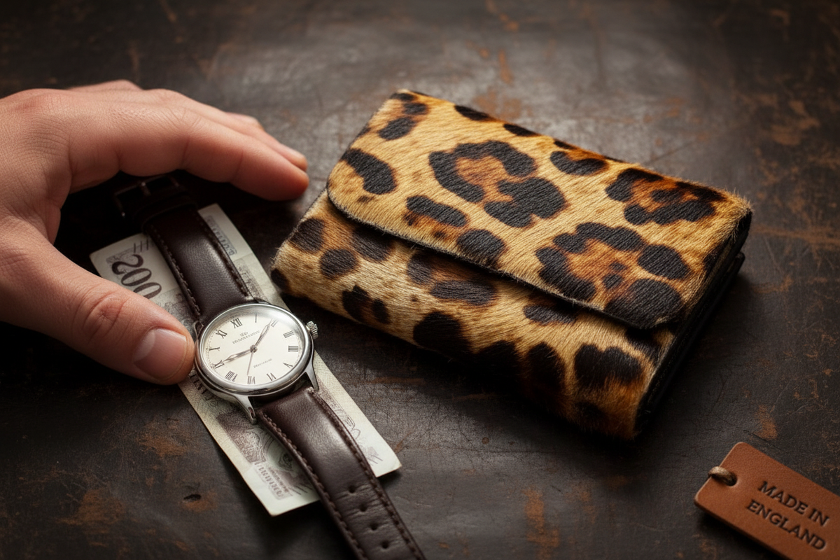 Exotic Leopard Hair-On Wallet — Lifestyle