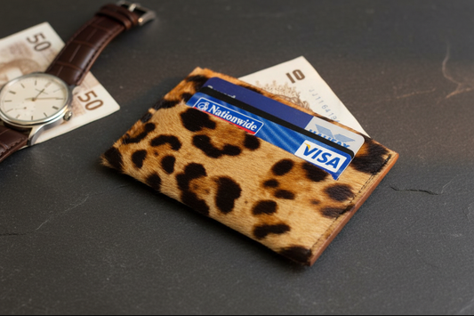 Leopard Hair-On Card & Cash Holder — Lifestyle