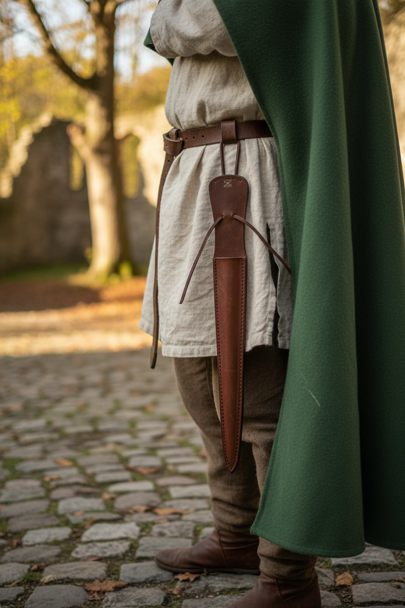 Medieval Rondal Dagger Sheath — Lifestyle