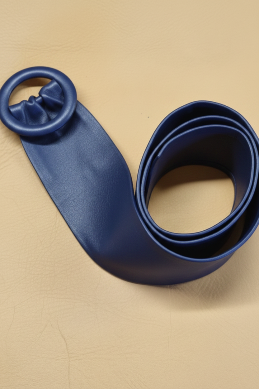 Navy Blue Cinch Belt — Product Shot