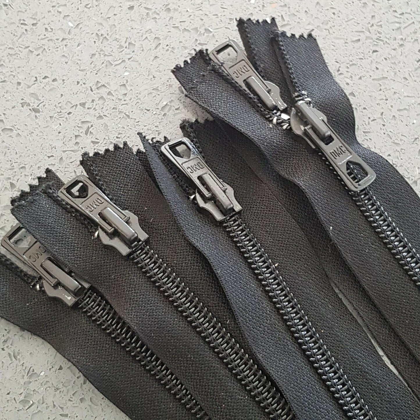 Long Nylon Zips Open and Closed Ends