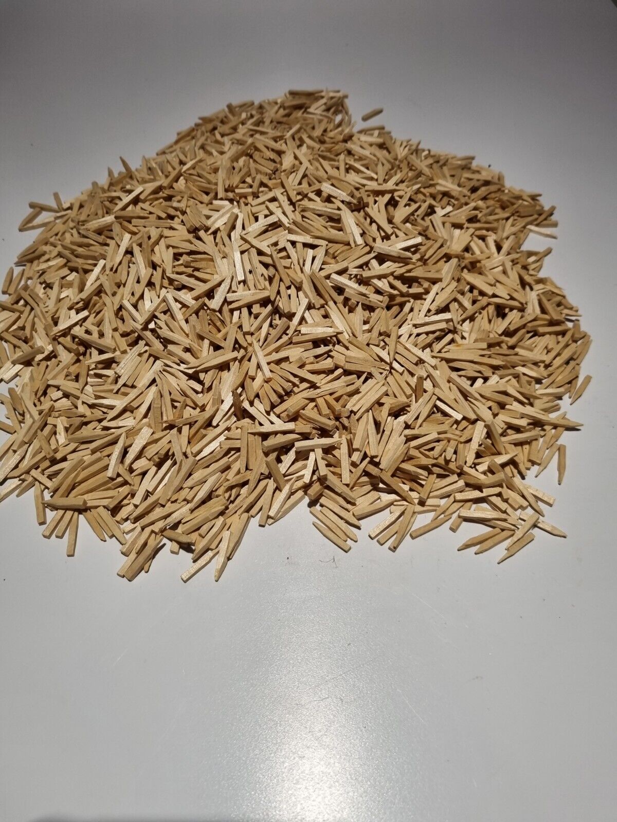 Heap of wooden nails for shoemakers